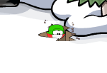 Green Puffle finding coins