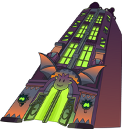 The Puffle Hotel building as seen in the Halloween Party 2014 log-in screen