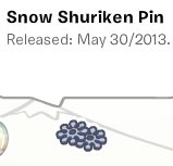 The Snow Shuriken Pin in the Stamp Book.