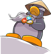 Sensei's amulet, as seen in issue #316 of the Club Penguin Times