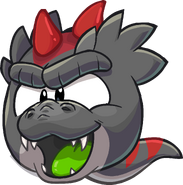 A Black T-Rex Puffle.