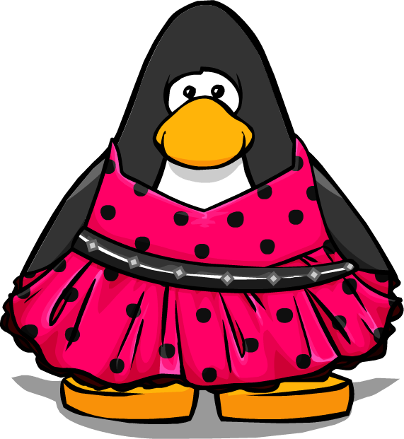 Pink Polka-dot Dress | Club Penguin Wiki | Fandom
