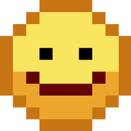 The pixelated smile emoticon.