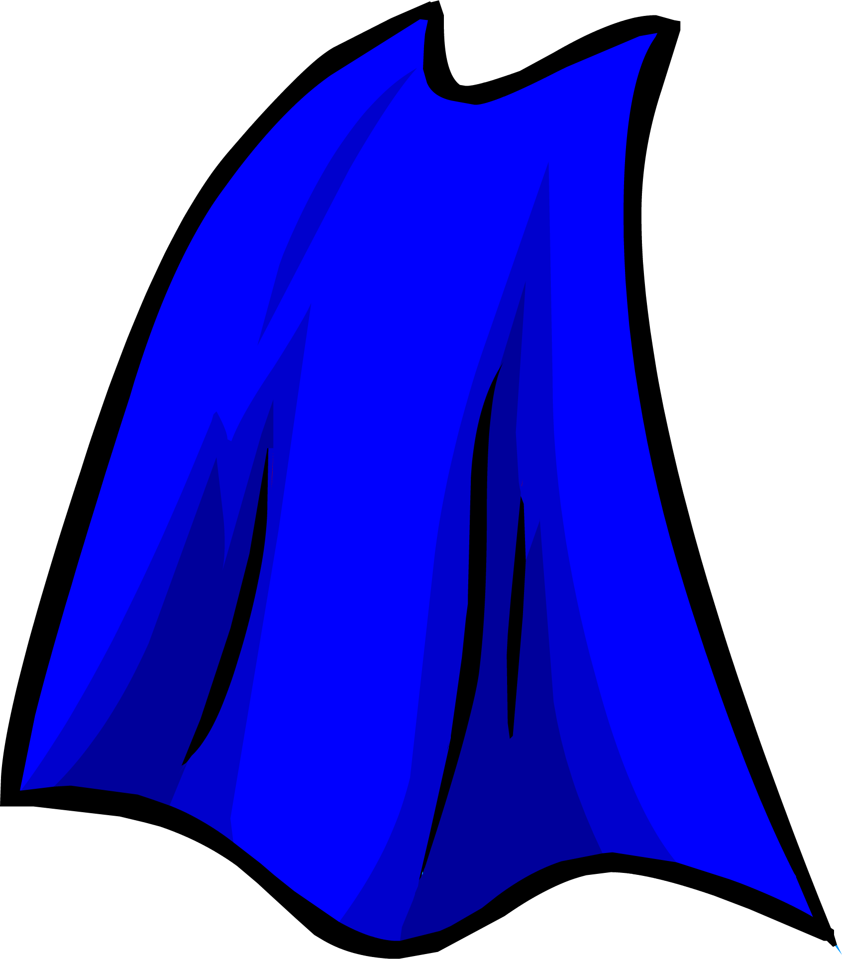 Blue Cape Club Penguin Wiki Fandom - cape decal roblox cape ids