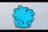 A Blue Puffle when tickled