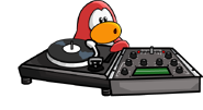 A peach penguin experimenting the DJ3K machine