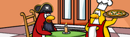 Rockhopper`s favorite pizza is Seaweed Pizza.