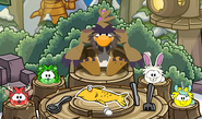 Sam sitting in The Wilds during the Puffle Party 2015