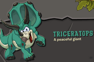 The description of the aqua Triceratops.