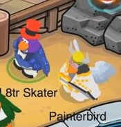 L8tr Skater junto a Painterbird