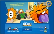 The Orange Puffle at the Login Screen