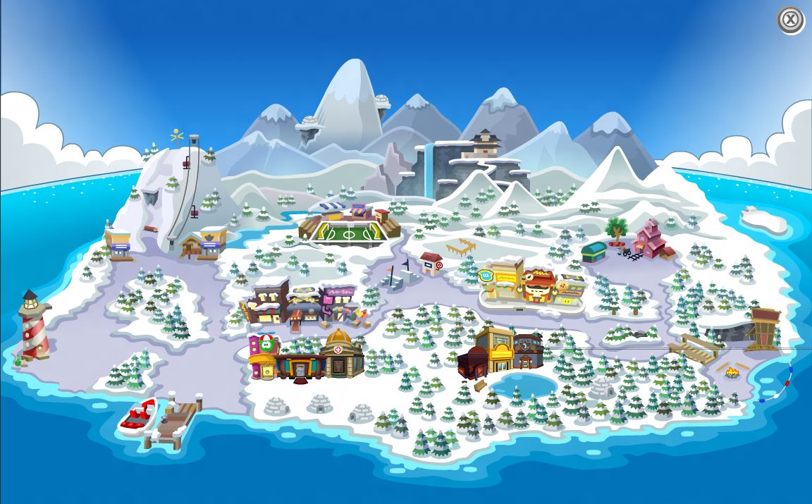 LEGO IDEAS - Club Penguin Island Map