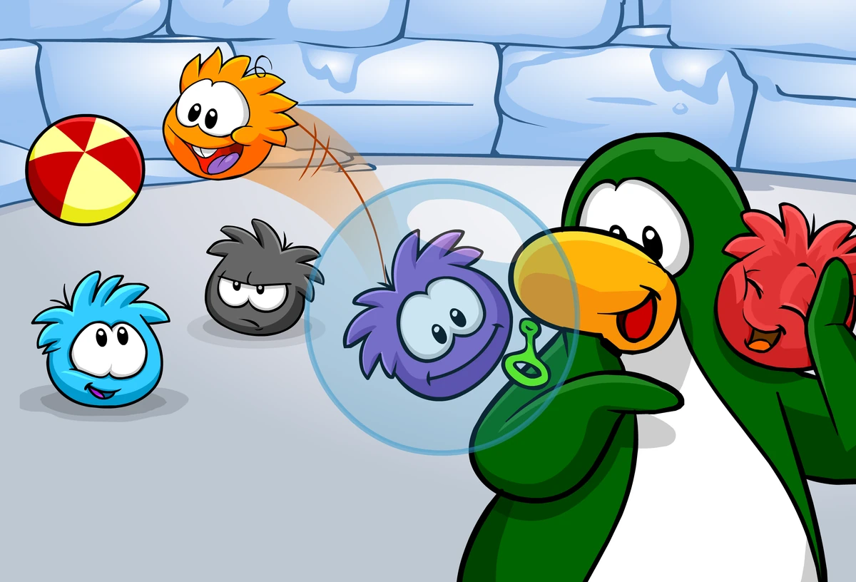 Bring your puffles! postcard Club Penguin Wiki Fandom