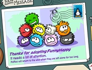 After orange puffles were released, until brown puffles were released