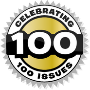 The logo of the 100th issue celebrations