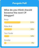 Club Penguin's next blogger poll results featuring Tour Guide