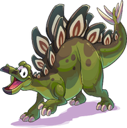 A Green Stegosaurus