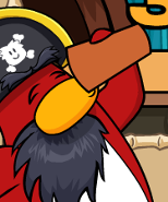 Rockhopper, bebiendo su bebida en "Puré de Frutas"