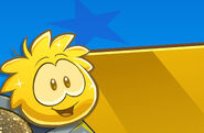 Adelanto donde se ve el Puffle Dorado.