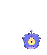 A Purple Alien Puffle digging