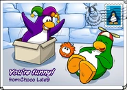 On the You're Funny postcard