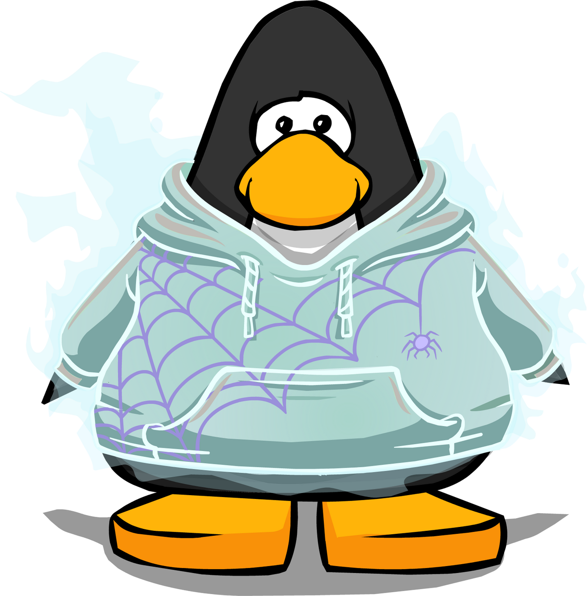 Black hoodie top club penguin
