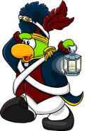 As seen in issue 243 of the Club Penguin Times, along with the Commander's Outfit, Lantern, and Commander's Boots