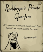 El mensaje que aparece cuando se intenta entrar al camarote del capitán antes de que la llave fuera accesible para todos.