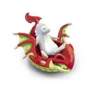Concepto de un pingüino montando en un Comedor de fuego.