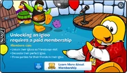 When a non-member tried to unlock their igloo for everyone
