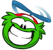 Green puffle with teeth - 10 coins