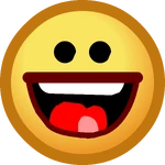 The old laughing face emoticon