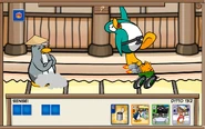 Orange Puffle and its wagon appearing in Card-Jitsu as a power card