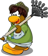 CPT 234 gardener.png (488 KB) As seen in issue 234 of the Club Penguin Times, along with the Brown Striped Fedora and Gardening Rake