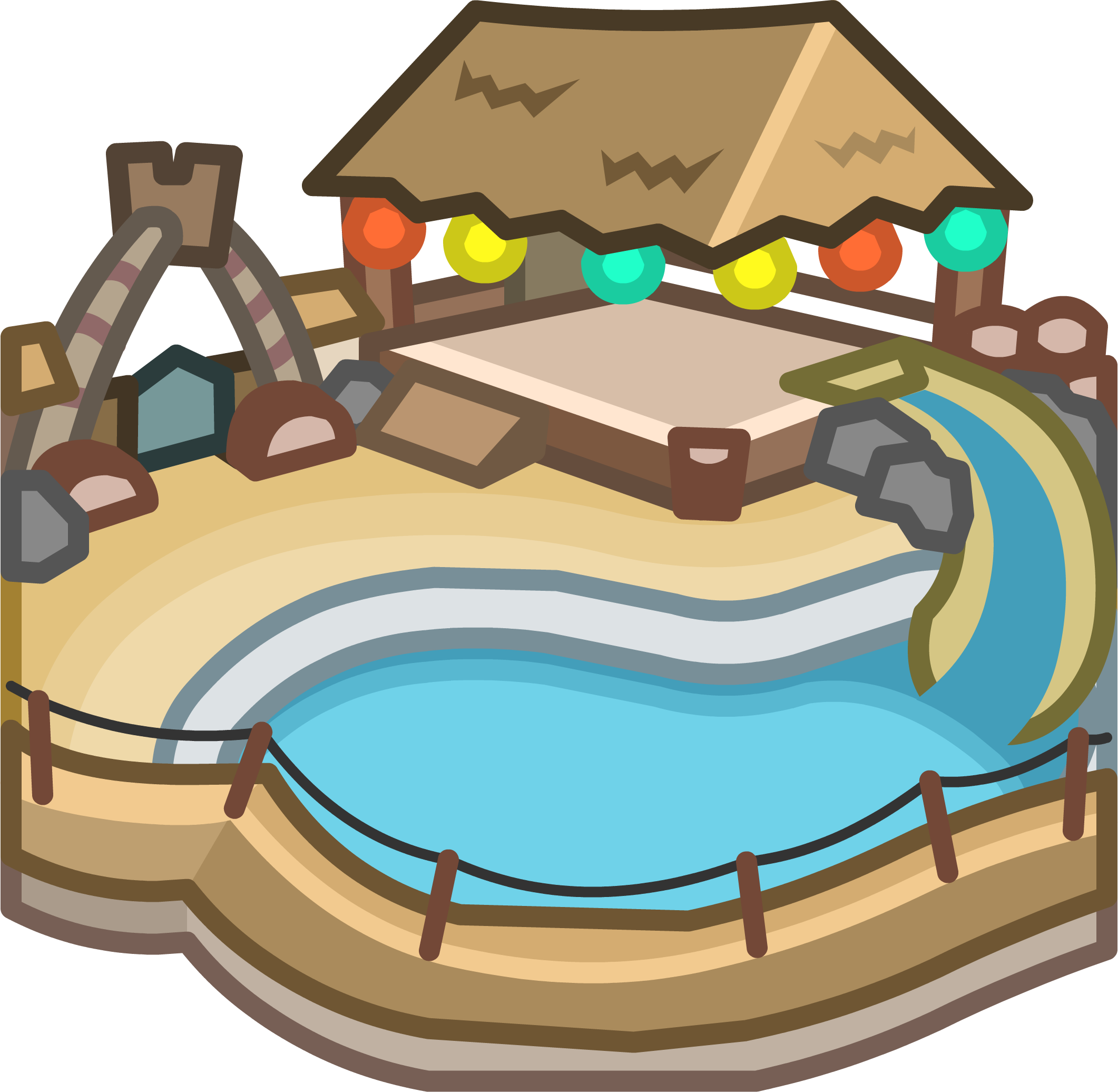 Beach Party Igloo | Club Penguin Wiki | Fandom