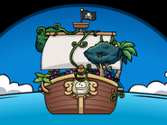 The Migrator covered with plants
