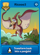 A red Pterodactyl's player card