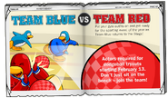 Team Blue vs Team Red Ad