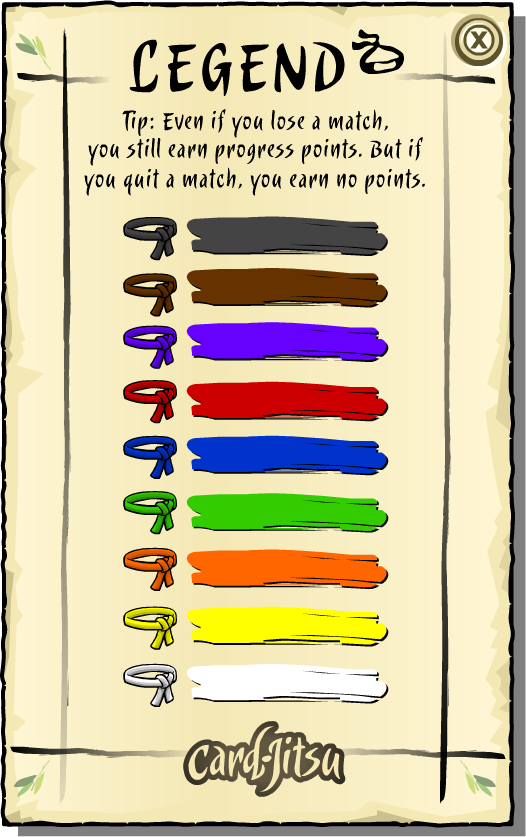 Card-Jitsu Belts, Club Penguin Wiki