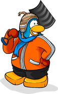 As seen on the Published Sculpture postcard, along with the Chullo Hat, Blue Scarf, and Orange Snowsuit