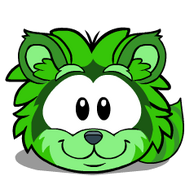 Puffle Mapache Verde en el Juego