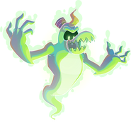 Skip, an evil ghost who tried terrorizing Club Penguin during the Halloween Party 2014