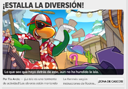 Aviso en la Edición #434 del Diario de Club Penguin.