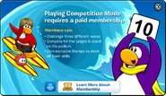 When a non-member tried to play Competition Mode in Catchin' Waves
