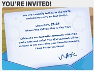 The invitation to the 9th Anniversary Party