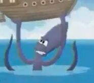 The Giant Squid holding up the Migrator