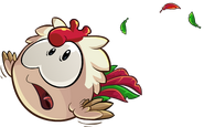 A Chicken Puffle, as seen on the Muppets World Tour log-in screen.