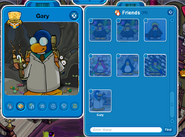 Famous penguins will be at the bottom of your friends List, click on their image and their Player Card appears, you may not add a Famous Penguin to your top friends or be notified what room they are in or if they are on the same server.