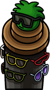 As seen on a rack in the Clothes Shop, along with the Black Sunglasses, Indigo Sunglasses, Yellow Giant Sunglasses, Green Giant Sunglasses, and Giant White Sunglasses