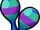 Green and Blue Maracas